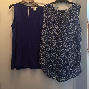 Women’s Large 2 tanks Lucky Brand & August Silk